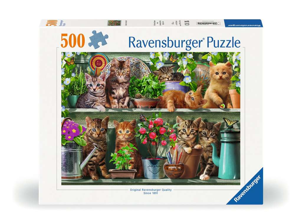Puzzle 500 Teile : Katzen im Regal 00.205