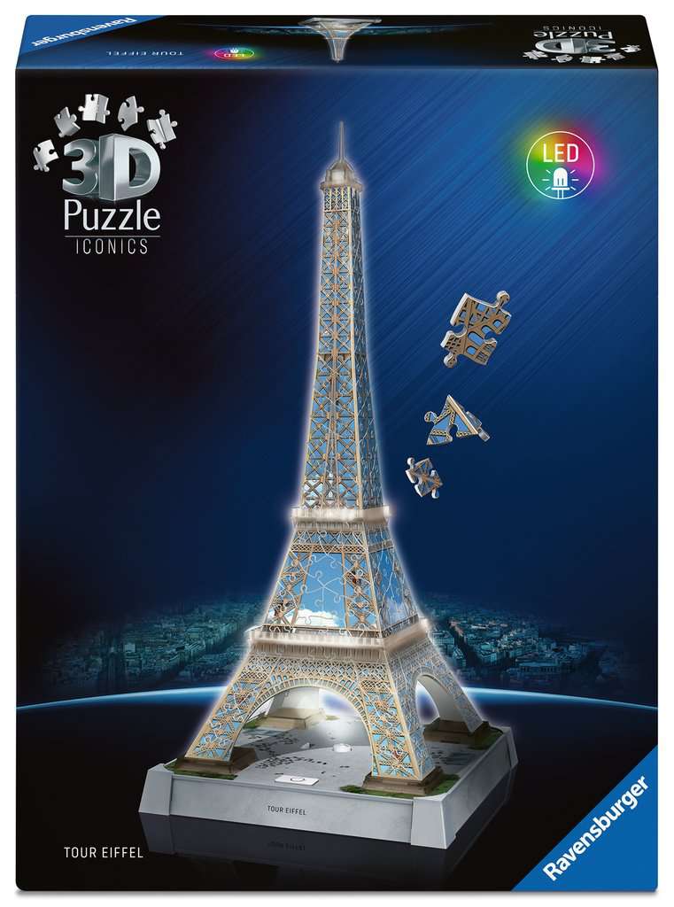 3D Puzzle Iconics: Eiffelturm mit Licht 08.024
