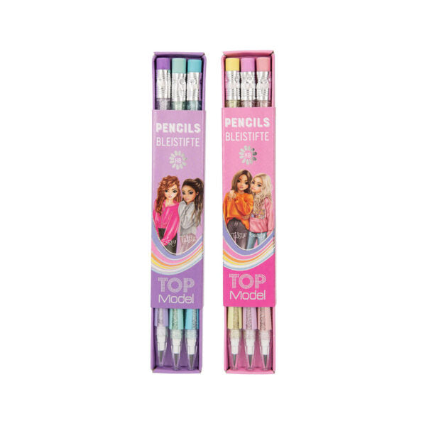 Top Model Bleistift mit Radierertopper Glitzer