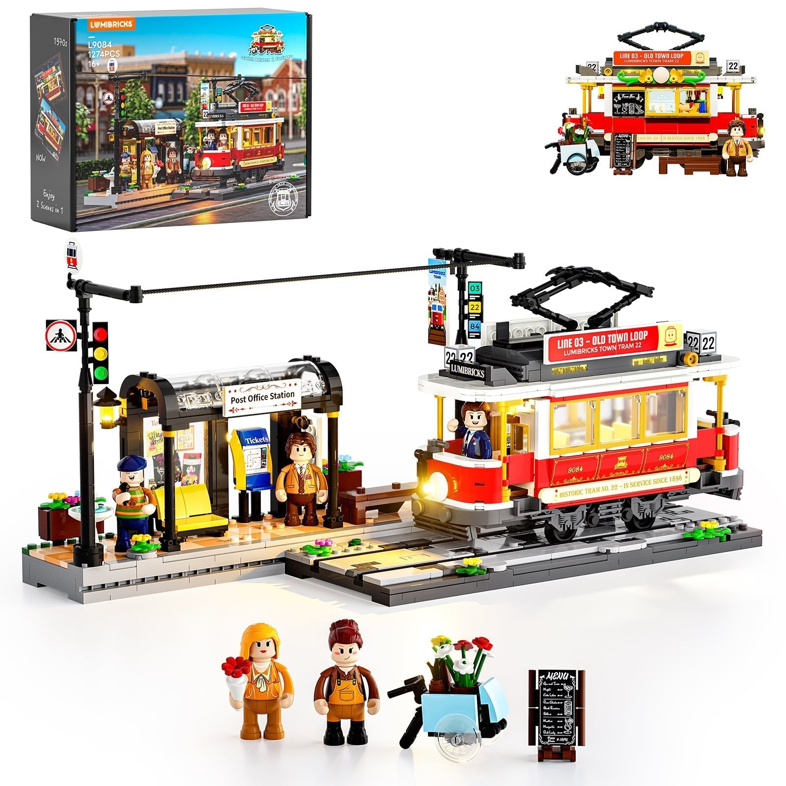 Lumibricks Historische Strassenbahn L9084