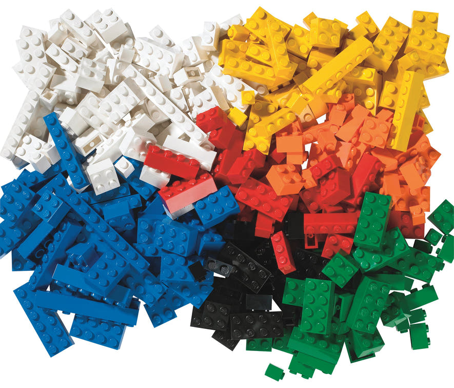 Lego-Steine in Nahaufnahme