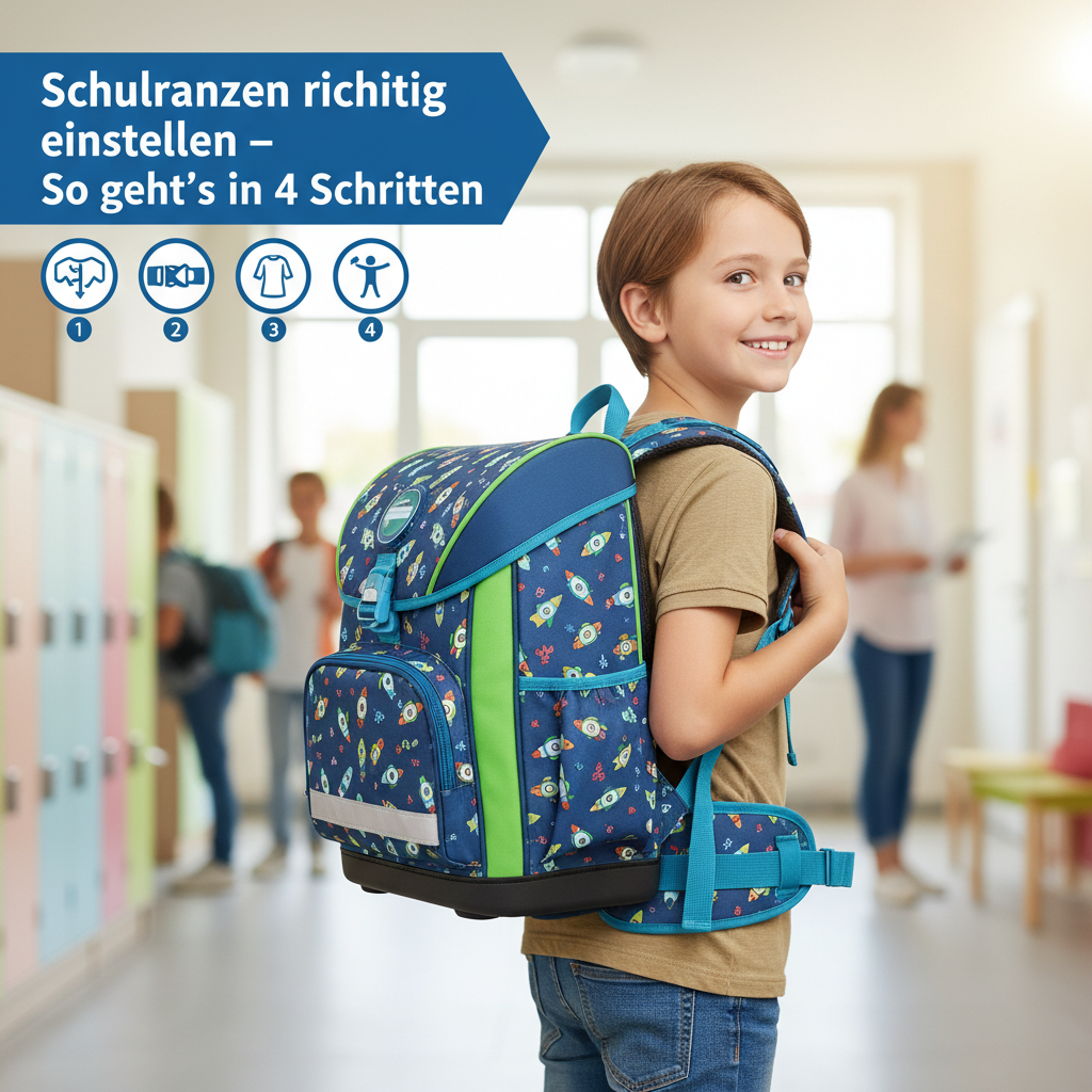 Schulranzen richtig einstellen – So geht's in 4 Schritten