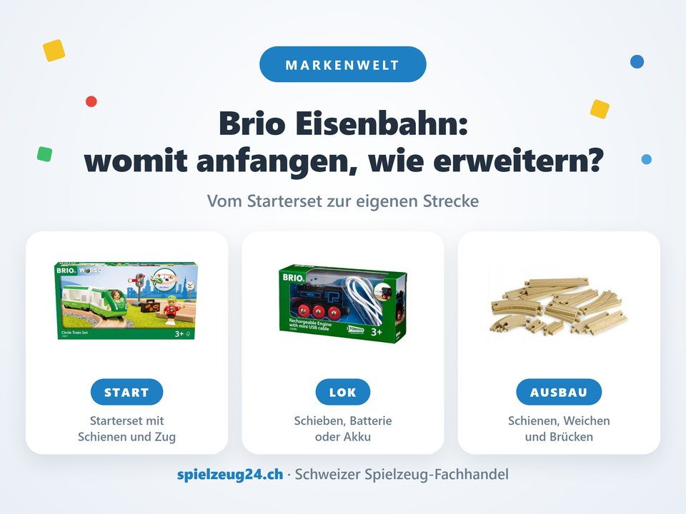 Brio Eisenbahn: womit anfangen, wie erweitern? – vom Starterset über die Lok bis zu Schienen, Weichen und Brücken