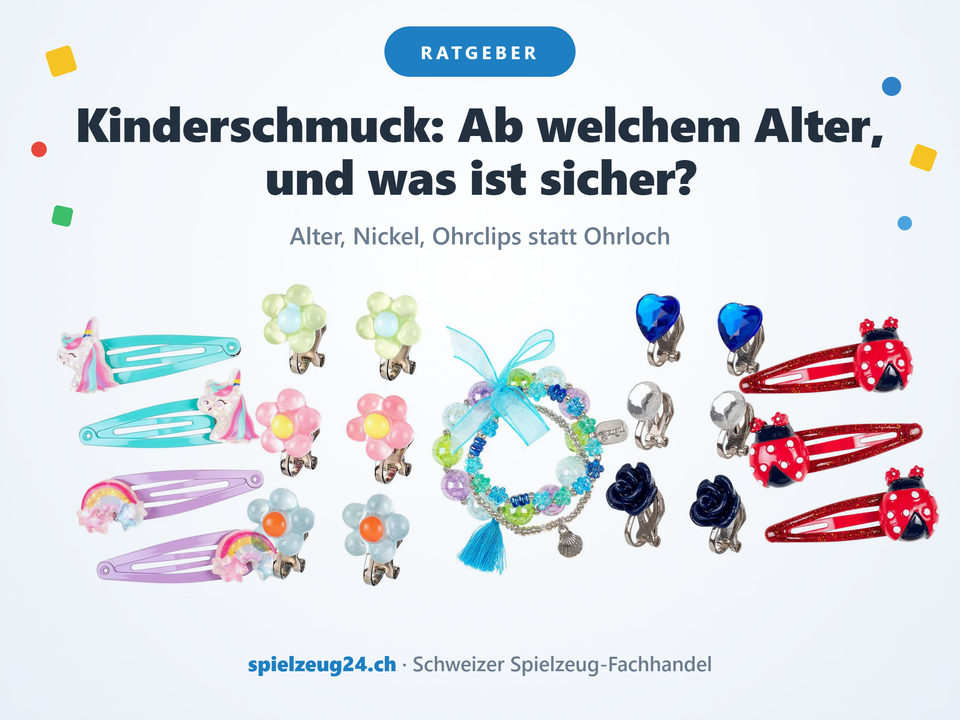 Kinderschmuck: Ab welchem Alter, und was ist sicher? – Haarclips, Ohrclips und ein Armband von Souza