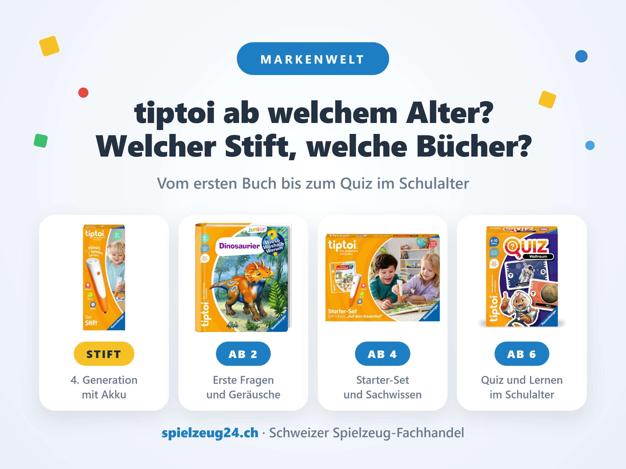 tiptoi ab welchem Alter? Welcher Stift, welche Bücher?