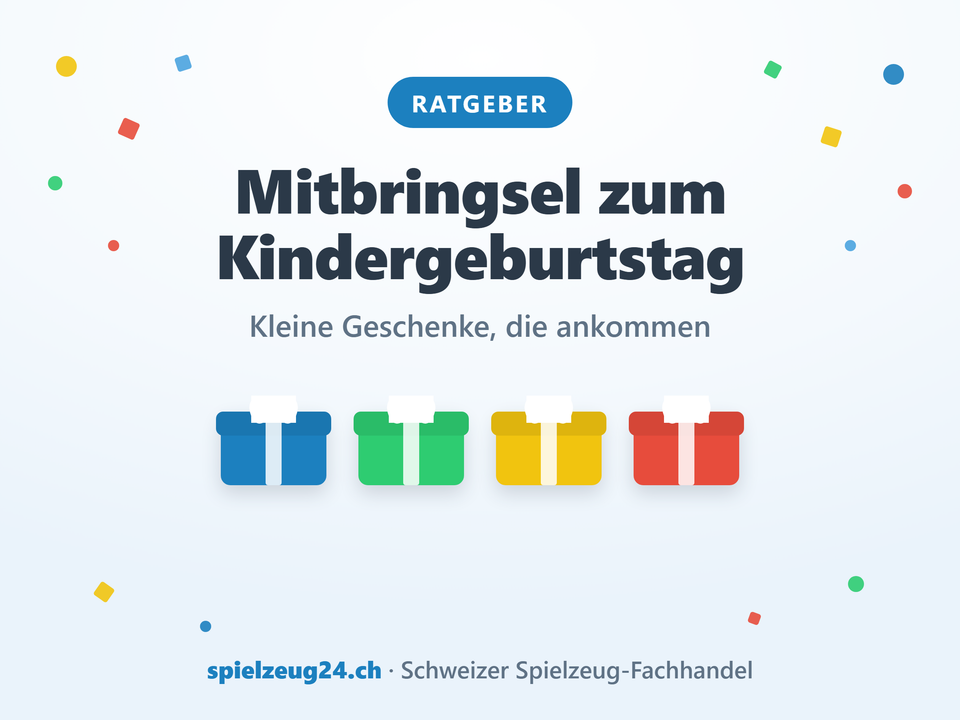 Mitbringsel zum Kindergeburtstag – kleine Geschenke in bunten Geschenkboxen