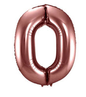 Folienballon Zahl 0 bronze 86cm