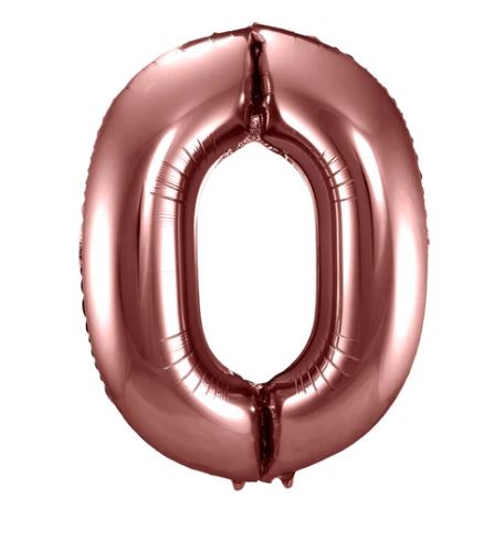 Folienballon Zahl 0 bronze 86cm - Bild 1