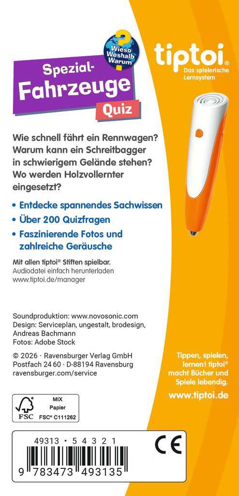 Tiptoi WWW Quiz Spezialfahrzeuge 49.313 - Bild 3