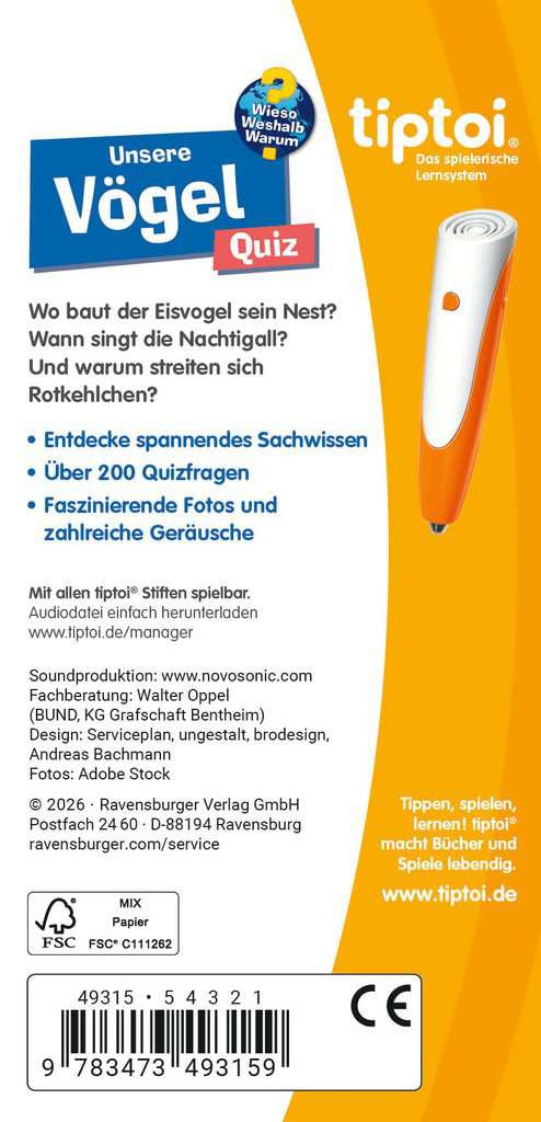 Tiptoi WWW Quiz Vögel 49.315 - Bild 2