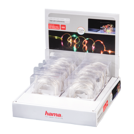 Hama USB-LED-Lichterkette, Bunt, 3 m