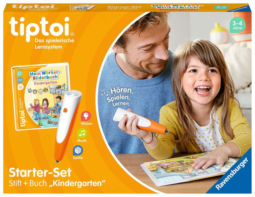 Tiptoi Starter-Set: Stift und Wörter-Bilderbuch Kindergarten 00.113 - Bild 1