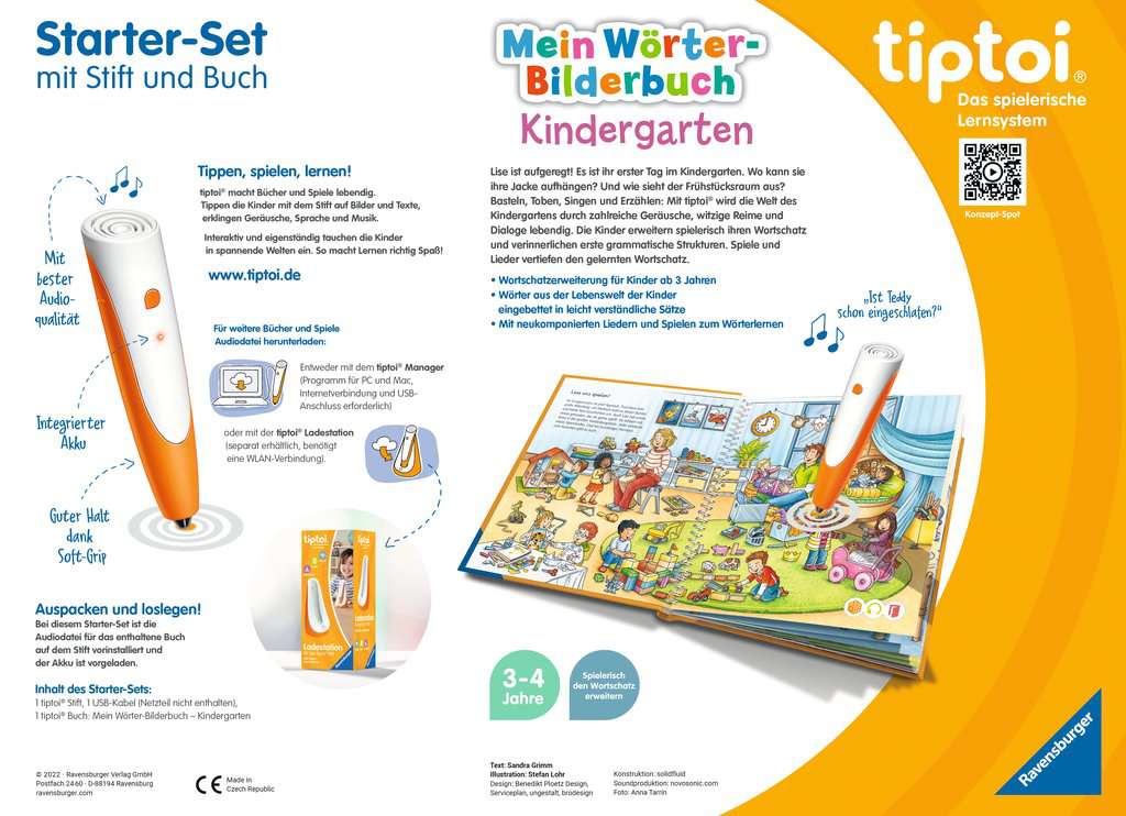 Tiptoi Starter-Set: Stift und Wörter-Bilderbuch Kindergarten 00.113 - Bild 2