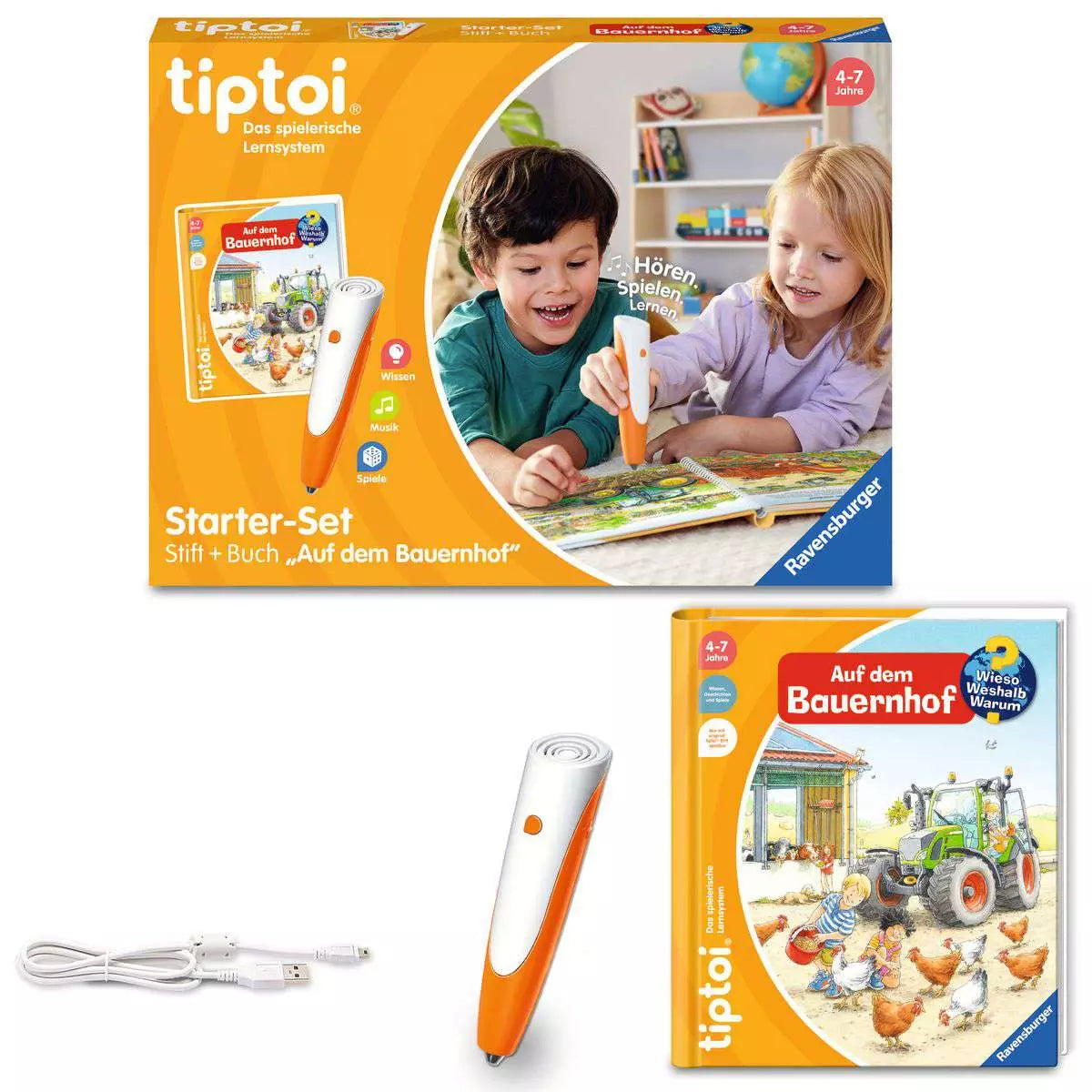 tiptoi Starter-Set: Stift und Bauernhof-Buch 00.114 - Bild 3