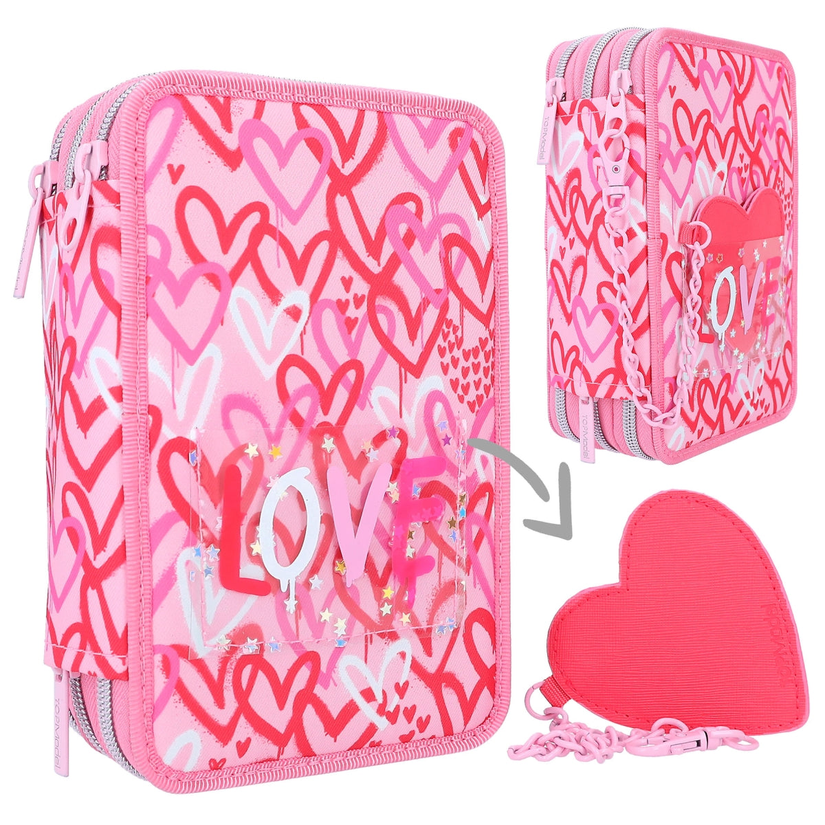 Top Model 3-Fach Etui One Love - Bild 3
