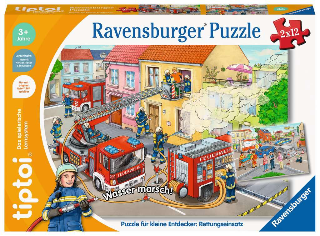 Tiptoi Puzzle für kleine Entdecker: Rettungseinsatz 2x12 Teile 00.133 - Bild 1