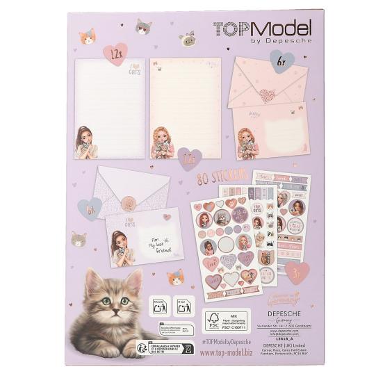 Top Model Briefpapier in Fächermappe cat love - Bild 3