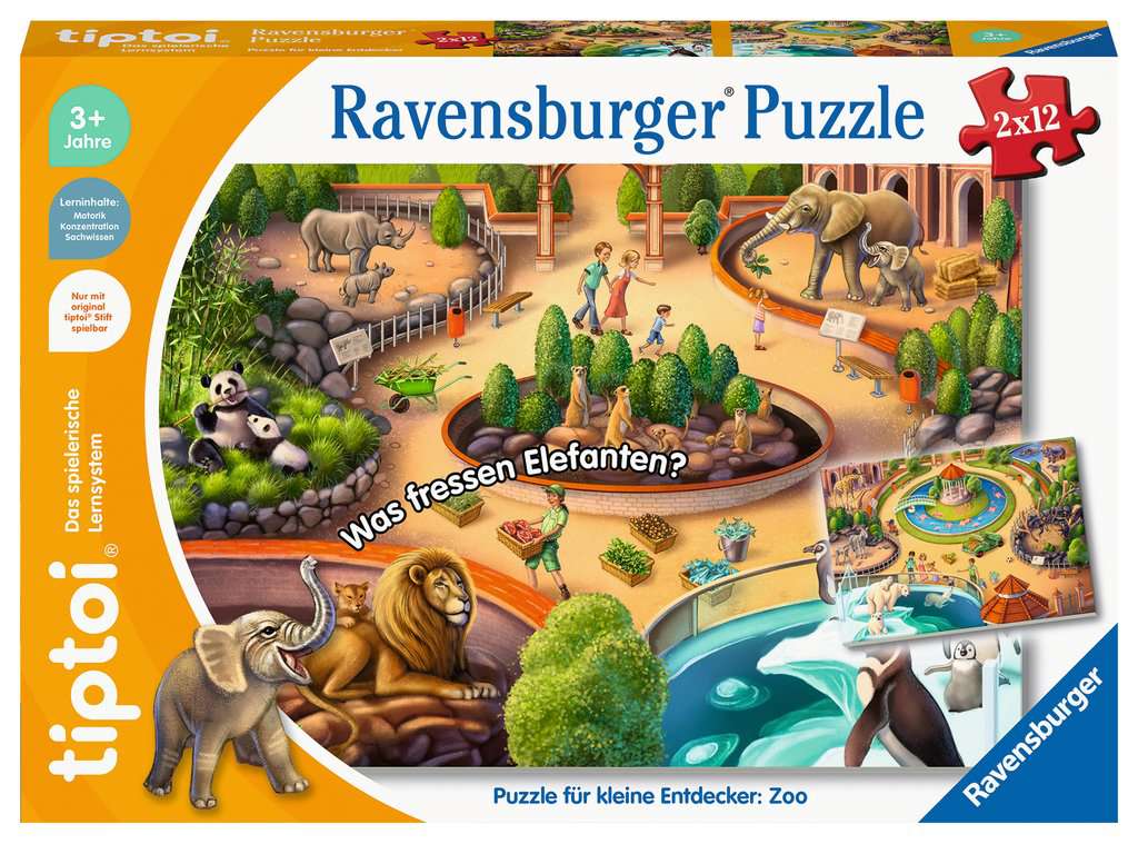 Tiptoi Puzzle für kleine Entdecker: Zoo 2x12 00.138 - Bild 1