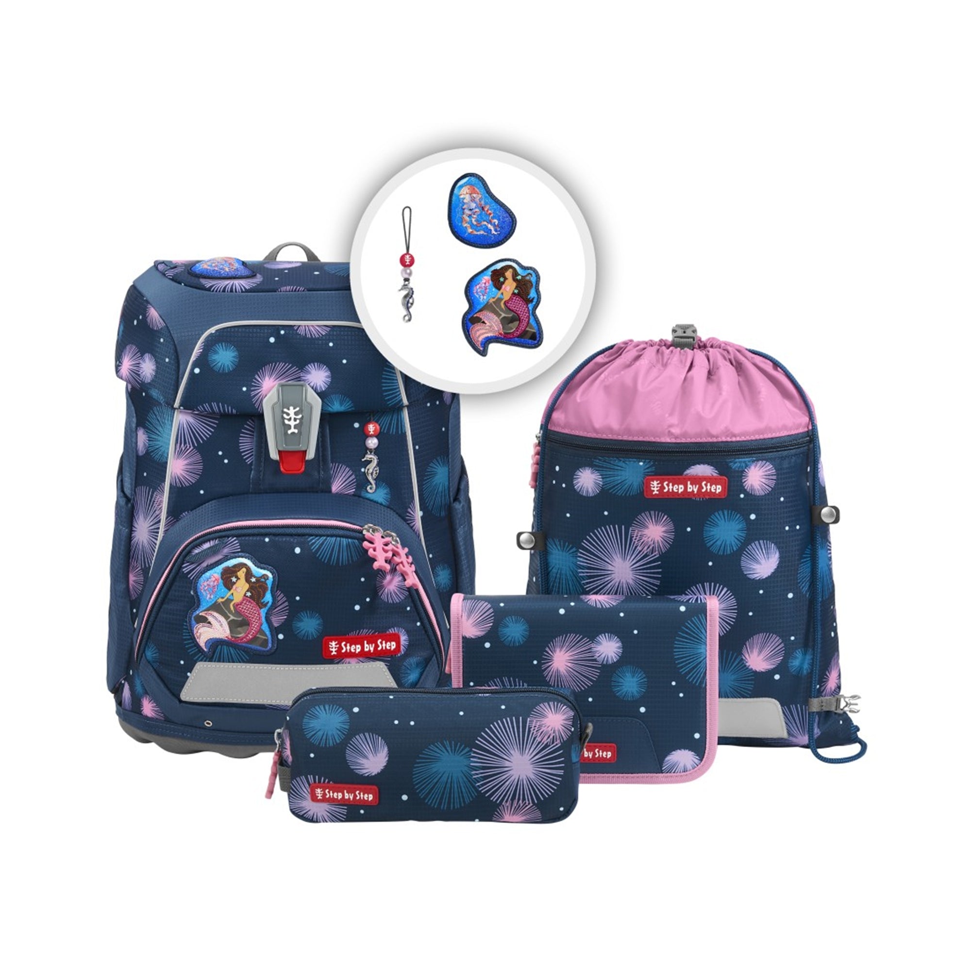 Step by Step FIT Schulranzenset Mermaid Delia 5-teilig