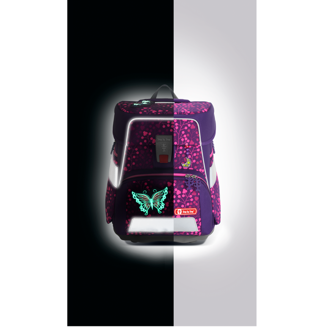 Step by Step SPACE SHINE Schulranzen-Set Butterfly Night, 5-teilig - Bild 11