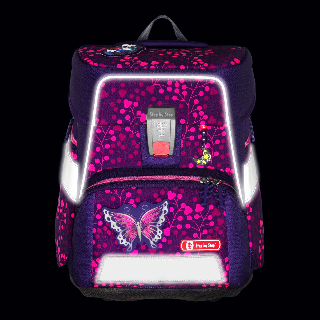 Step by Step SPACE SHINE Schulranzen-Set Butterfly Night, 5-teilig - Bild 12