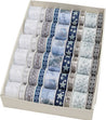 Goldina Geschenksband blau / weiss /  grau / beige / rose