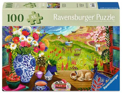Puzzle 100 XXL Teile Blick aus dem Fenster 01.732