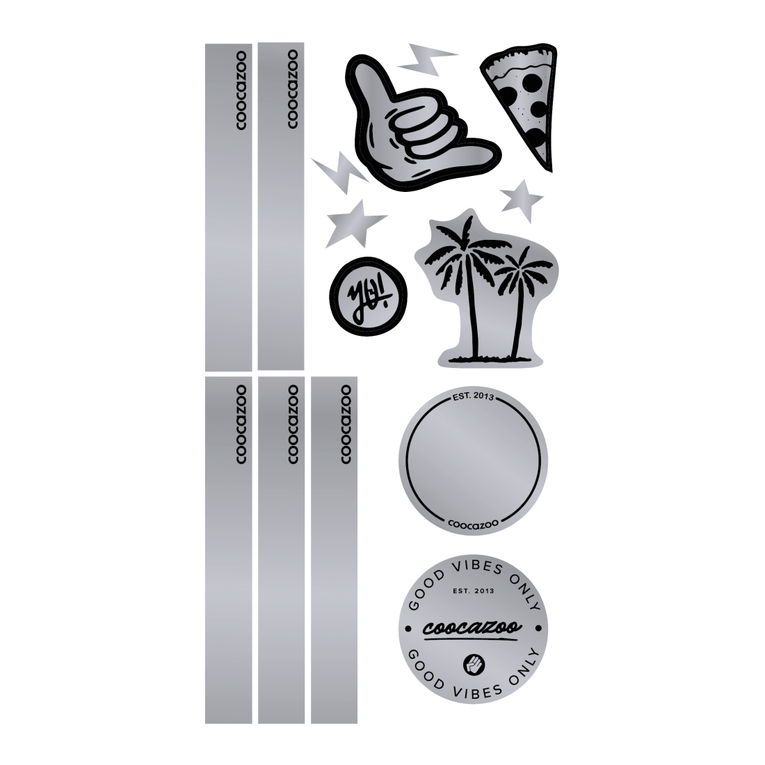 Coocazoo Reflektierendes Sticker-Set Black - Bild 1