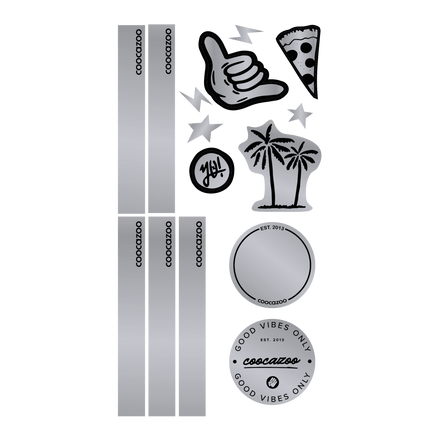 Coocazoo Reflektierendes Sticker-Set Black