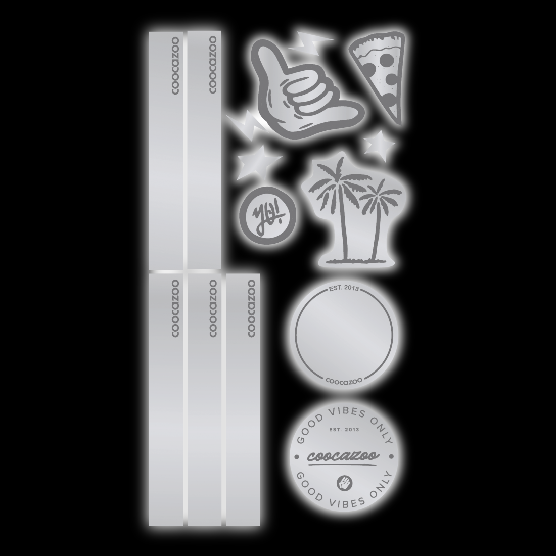 Coocazoo Reflektierendes Sticker-Set Black - Bild 2