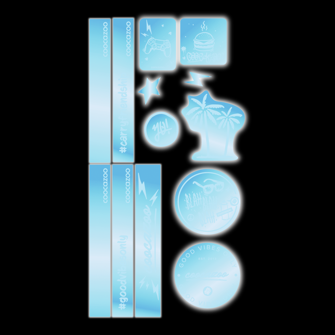 Coocazoo Reflektierendes Sticker-Set Blue - Bild 2