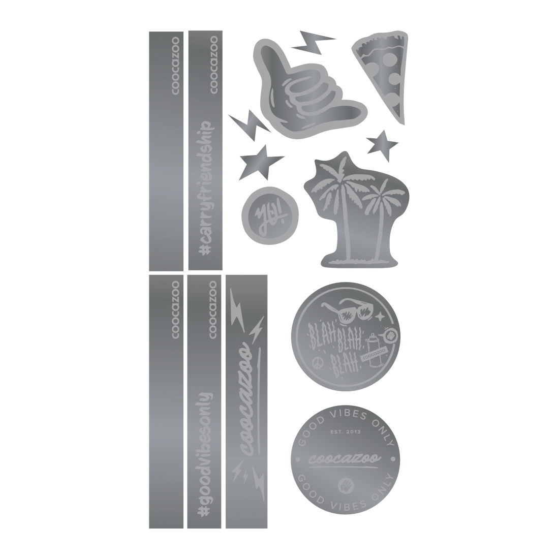 Coocazoo Reflektierendes Sticker-Set Silver - Bild 1