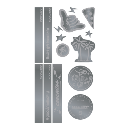 Coocazoo Reflektierendes Sticker-Set Silver