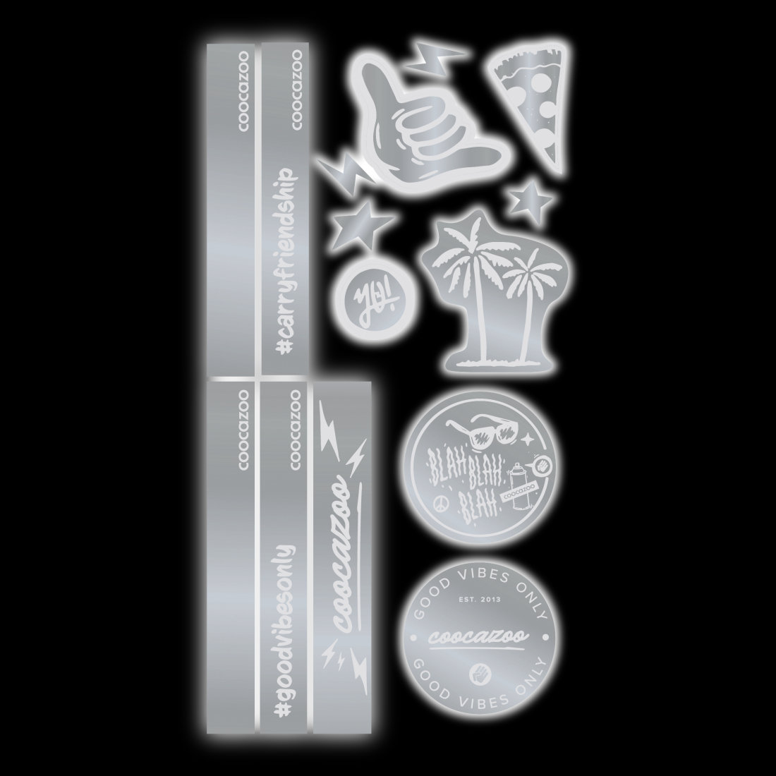 Coocazoo Reflektierendes Sticker-Set Silver - Bild 2