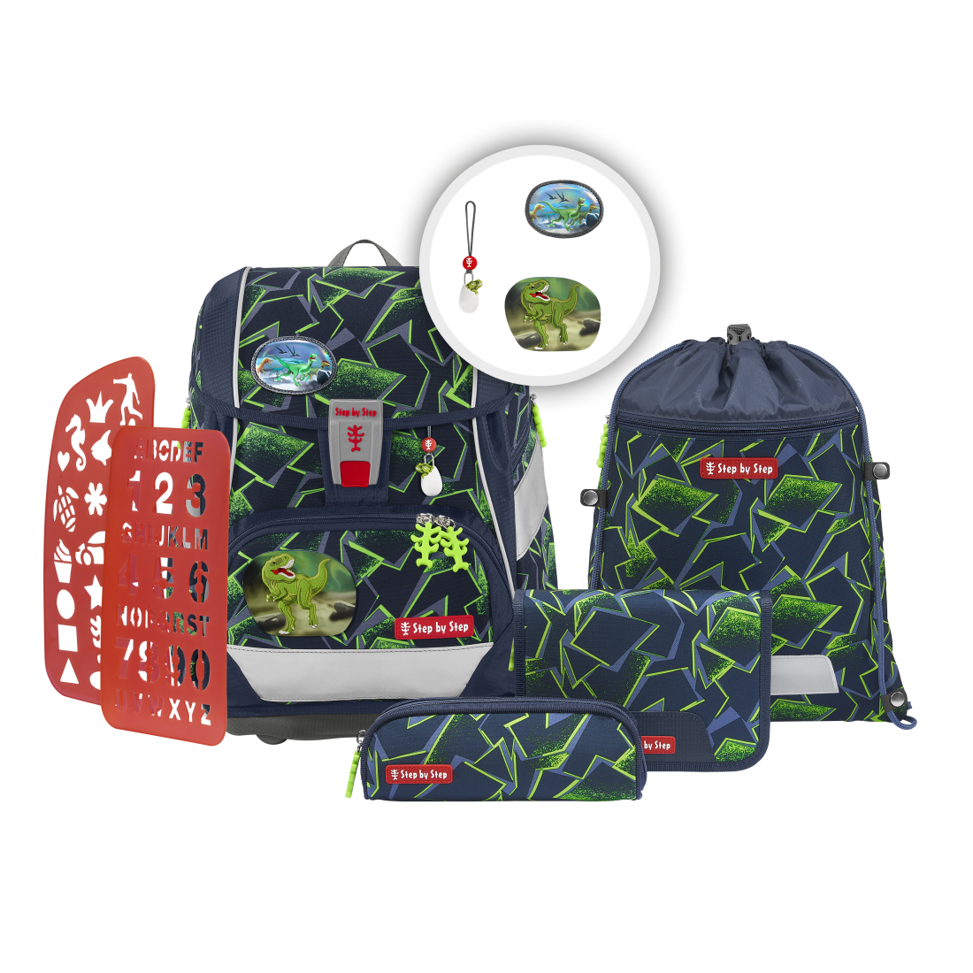 Step by Step 2IN1 PLUS Schulranzenset Wild T-Rex Taro 6-teilig - Bild 2