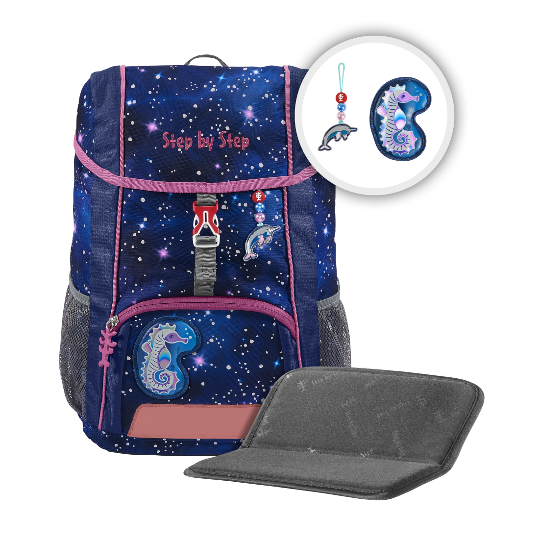 Step by Step KID REFLECT - Special Edition Rucksack - Set Star Seahorse Zoe, 3-teilig - Bild 3