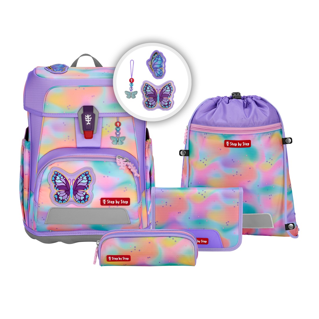 Step by Step CLOUD FLASH Schulranzenset Butterfly Luna 5-teilig - Bild 3