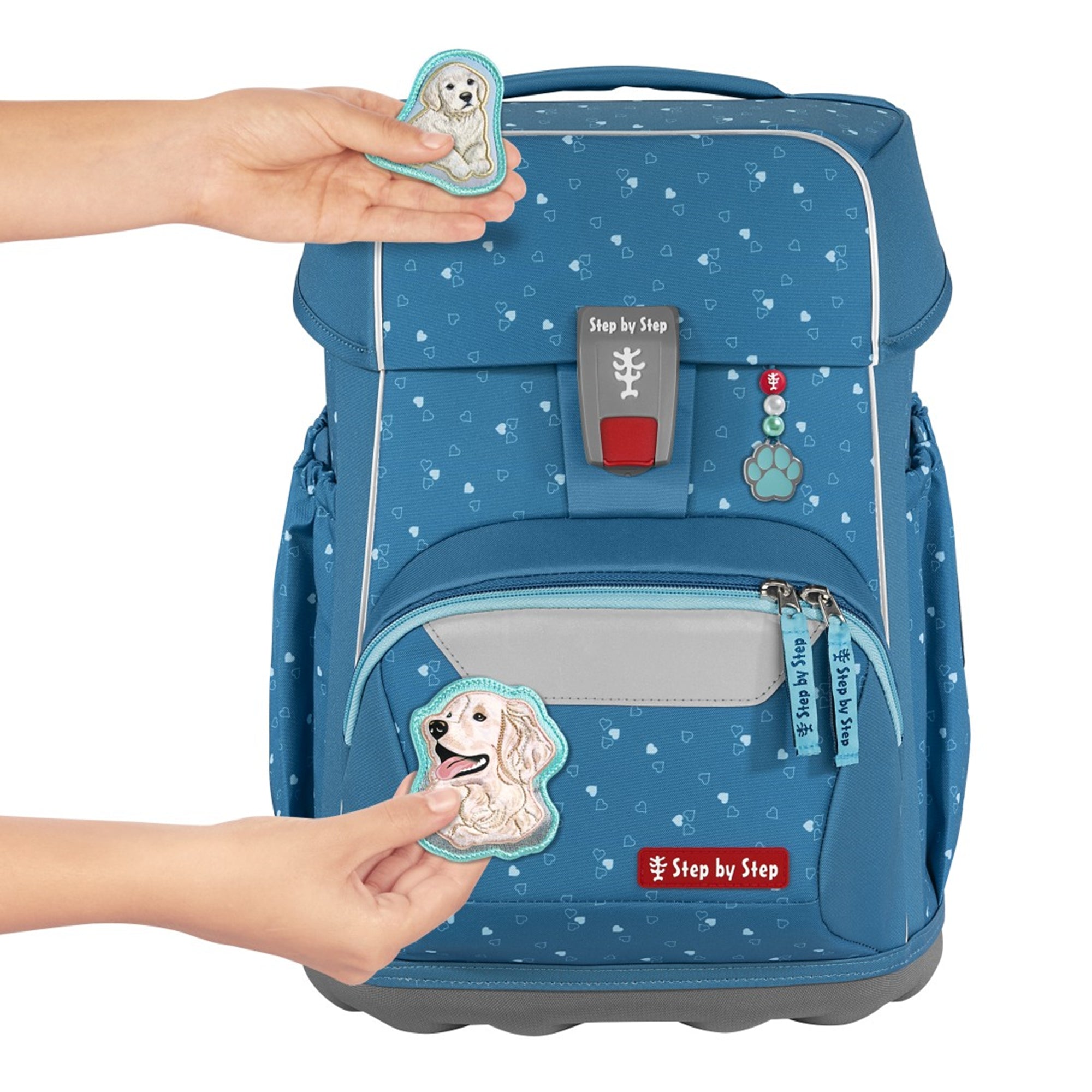 Step by Step BASIS Schulranzen-Set Blue Hearts, 4-teilig - Bild 6