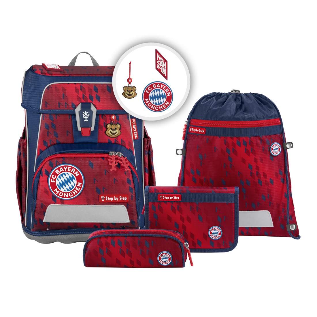 Step by Step CLOUD Schulranzenset FC Bayern 5-teilig - Bild 1