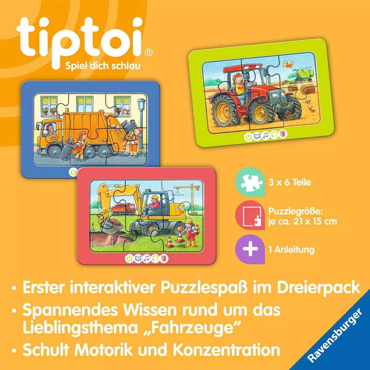 tiptoi 3 erste Puzzles Fahrzeuge 00.227 - Bild 8
