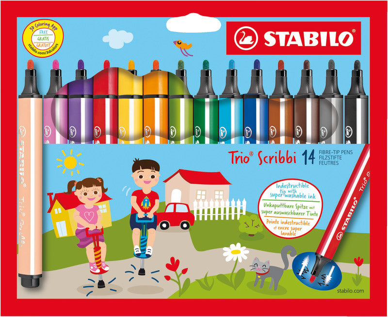 STABILO : Fasermaler Trio Scribbi 14er Etui - Bild 1