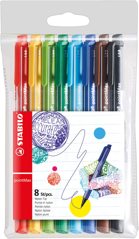Stabilo Tintenfeinschreiber pointMax 8 Stück - Bild 1
