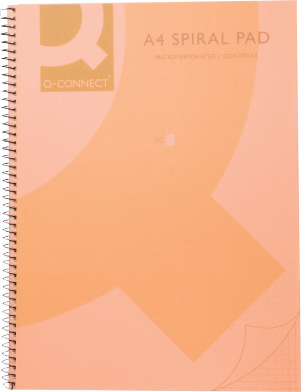 Q-Connect Spiralheft A4 5mm kar. orange - Bild 1
