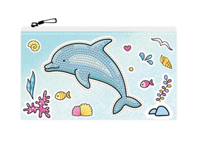 Diamond Dotz Dolphin Party Dotzies Mäppchen  20 x 12 cm