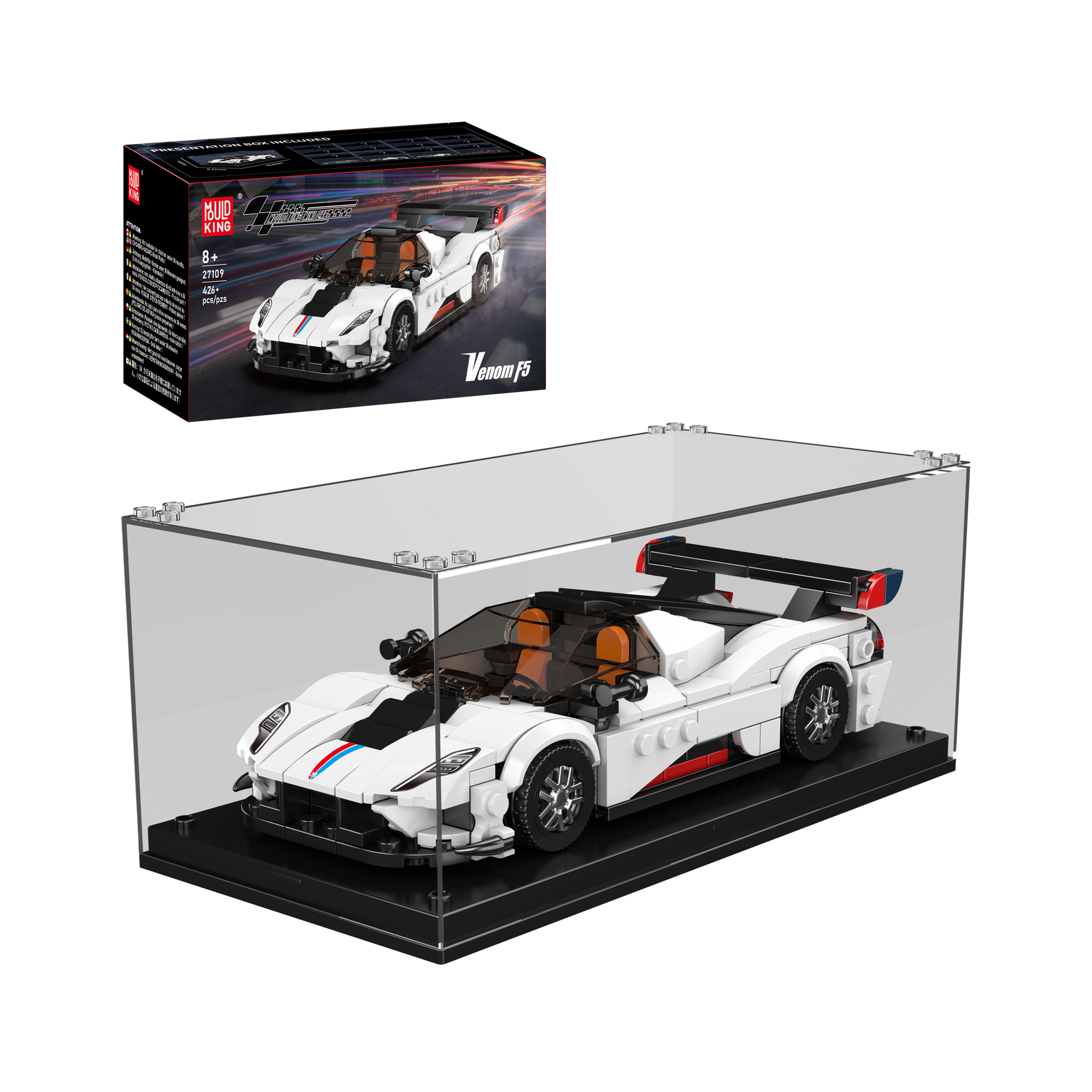 Mould King Venom F5 Sportwagen mit Vitrine 27109 - Bild 1