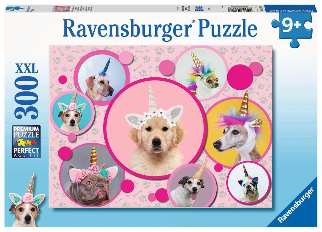 Puzzle 300 Teile Knuffige Einhorn-Hunde 013.297 - Bild 1