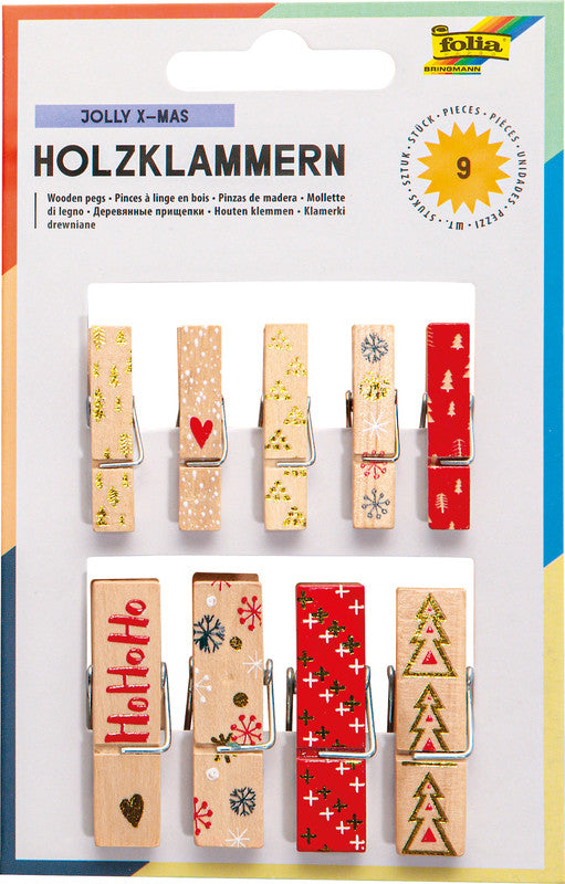Holzklammern Weihnachten - Bild 1