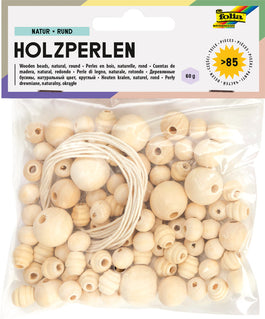 Holzperlen natur und rund