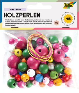 Holzperlen bunt und rund