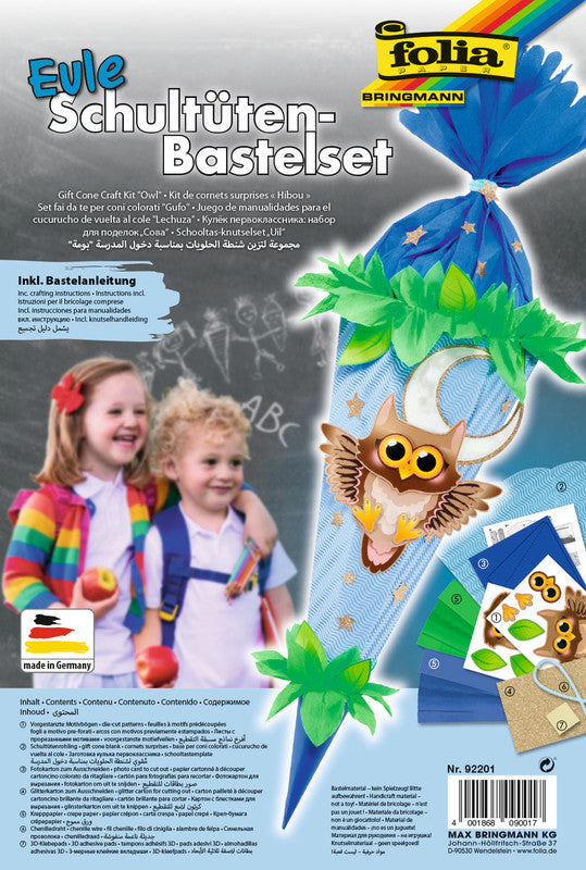 Folia Schultüten-Bastelset Eule - Bild 1
